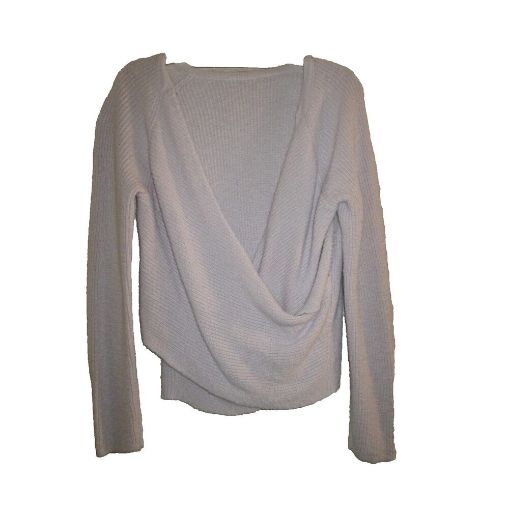 aerie Sweater Women's Size Medium V-Neck Pink Long Oversized Pullover Solid